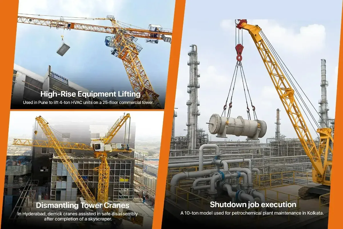 Derrick crane applications