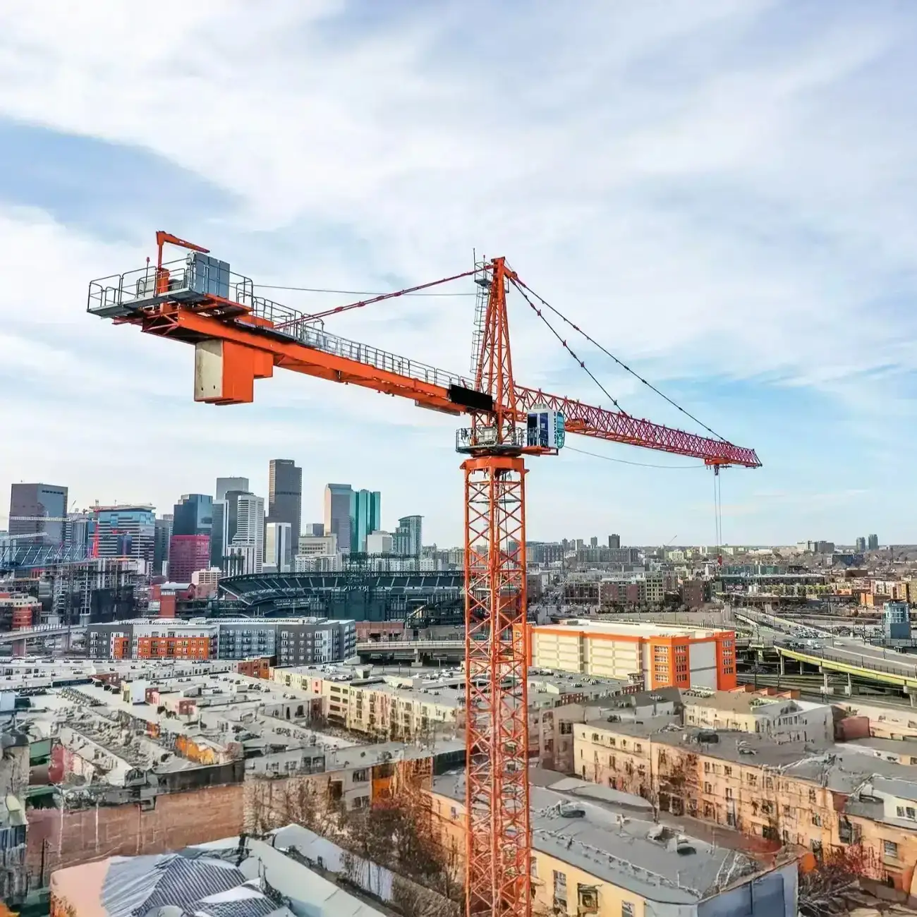 Tower crane in smart city zone